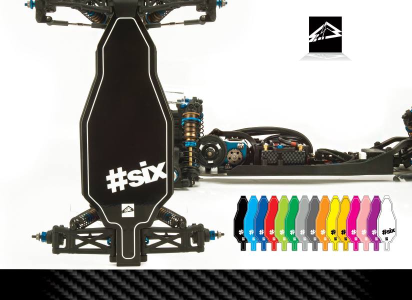 Upgrade RC's limitededition Hashtag 6 B6 chassis protectors and